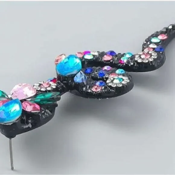 💙 Betsey Johnson colorful slithering snake earrings 💙 - Picture 5 of 5